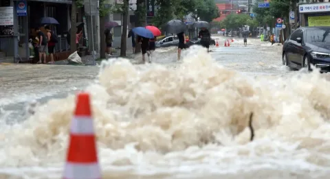 Banjir Bandang Landa Korea Selatan: 2.500 Laporan Kerusakan, Satu Tewas