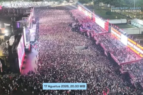 150 Ribu Warga Padati Istana dan Monas, Seskab: Merah Putih Pemersatu Bangsa