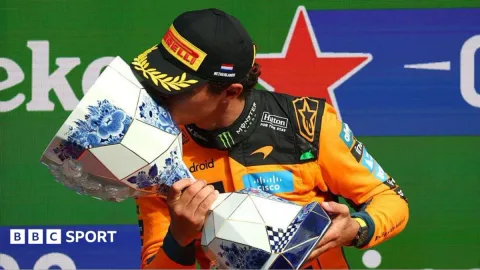Norris Menangkan GP Belanda, Verstappen Tersingkir Kecelakaan di Lap Pertama