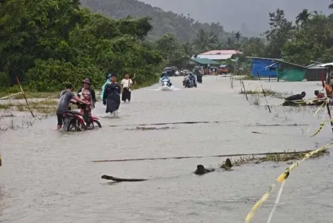 Banjir Myanmar: Sungai Taninthayi Lampaui Level Bahaya, 700 Warga Mengungsi