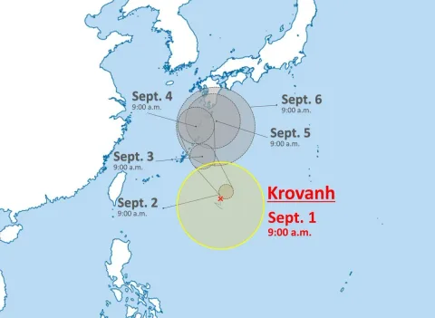 Topan Krovanh Menguat di Pasifik, Okinawa Bersiap Hadapi Dampak Langsung