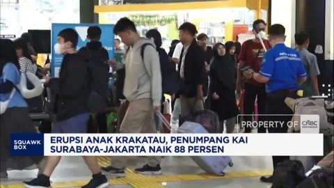 Erupsi Anak Krakatau Dorong Lonjakan Penumpang KA Surabaya-Jakarta 88%