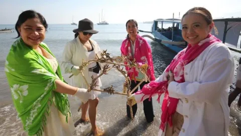 Antam Tanam 55 Terumbu Karang di Lombok, Perkuat Jejak Konservasi Laut Lewat Women On The Move 2026