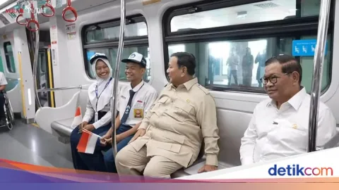 Prabowo Jajal LRT Kelapa Gading–Manggarai Sebelum Resmikan, Tarif Rp5.000 Jadi Sorotan
