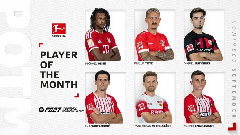 Enam Nama Bersaing Rebut Gelar Pemain Terbaik Bundesliga September 2026