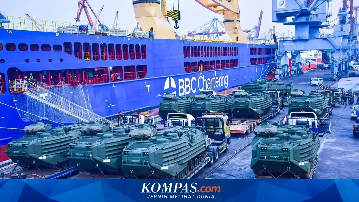 TNI AL Terima 12 Kendaraan Tempur Amfibi AAV, Perkuat Operasi Pendaratan Marinir