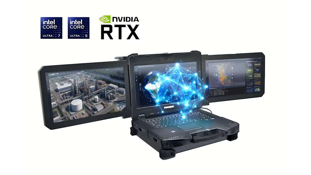 Durabook Z14I-DX3: A Three-Screen Workstation Laptop for Battlefields and Command Centers