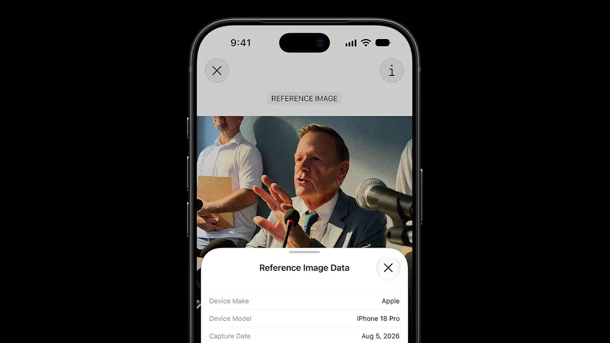 Apple Rilis Reference Image, Foto iPhone 18 Pro Kini Bisa Dibuktikan Asli Hingga ke Sensor