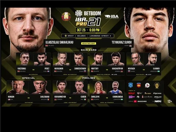 IBA.PRO 21 di Brest: Smyaglikov vs Surov Jadi Duel Utama, Monson Kembali ke Ring
