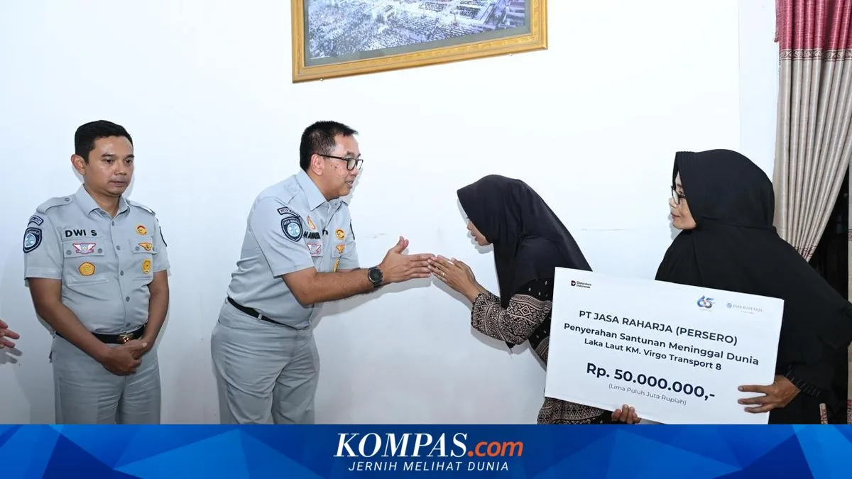 Jasa Raharja Serahkan Santunan Rp150 Juta ke Tiga Ahli Waris KM Virgo, Identifikasi Korban Masih Berjalan