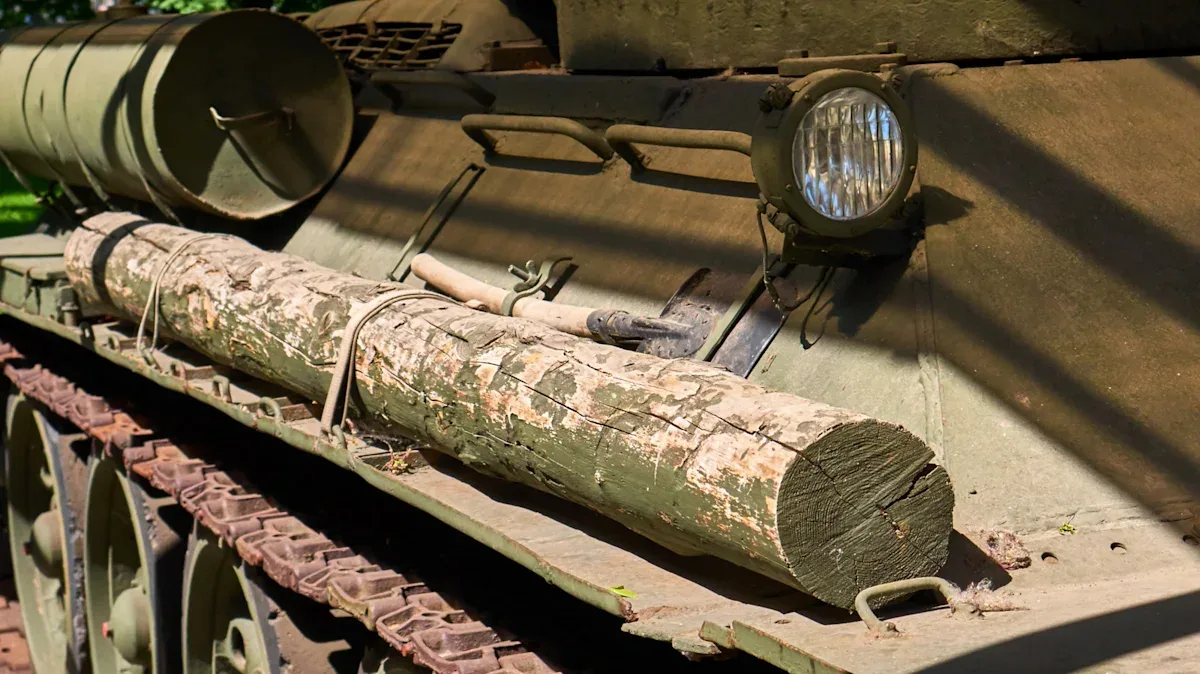 Mengapa Tank Era Perang Dunia II Sering 'Berhias' Batang Kayu?