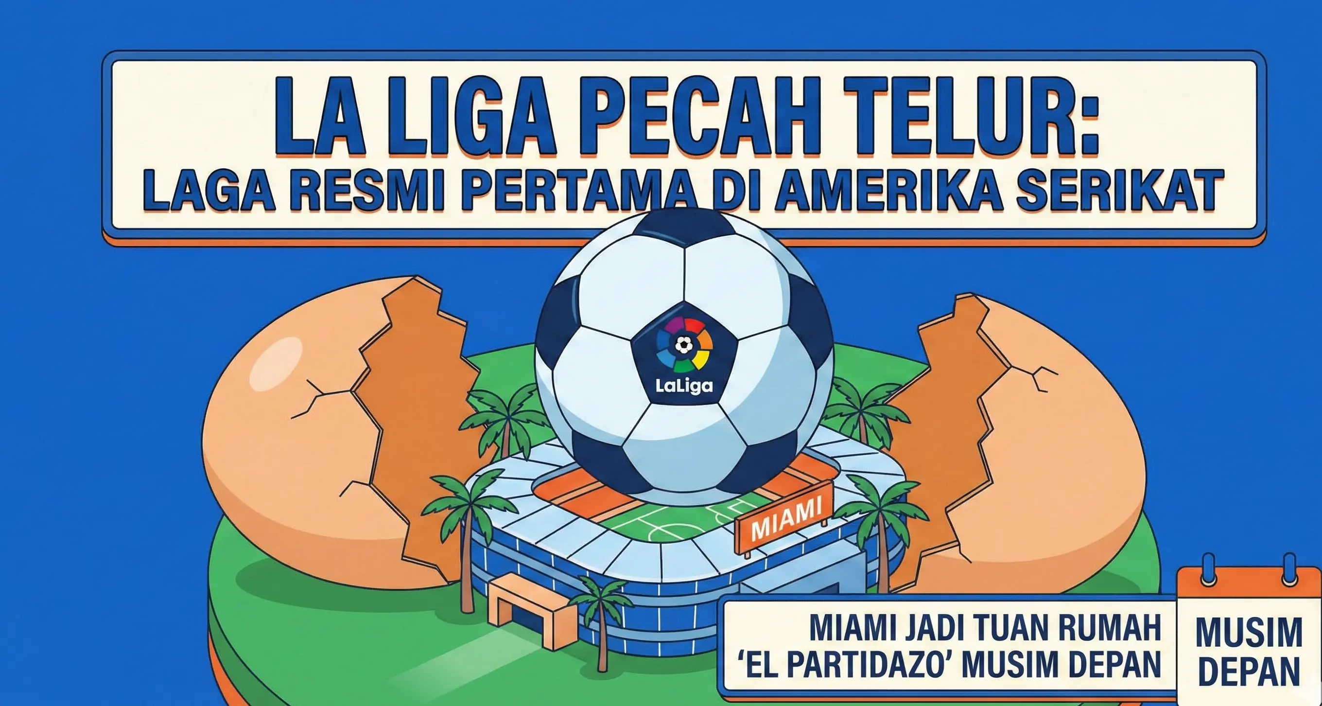 La Liga Pecah Telur: Laga Resmi Pertama di Amerika Serikat Disahkan, Miami Jadi Tuan Rumah 'El Partidazo' Musim Depan