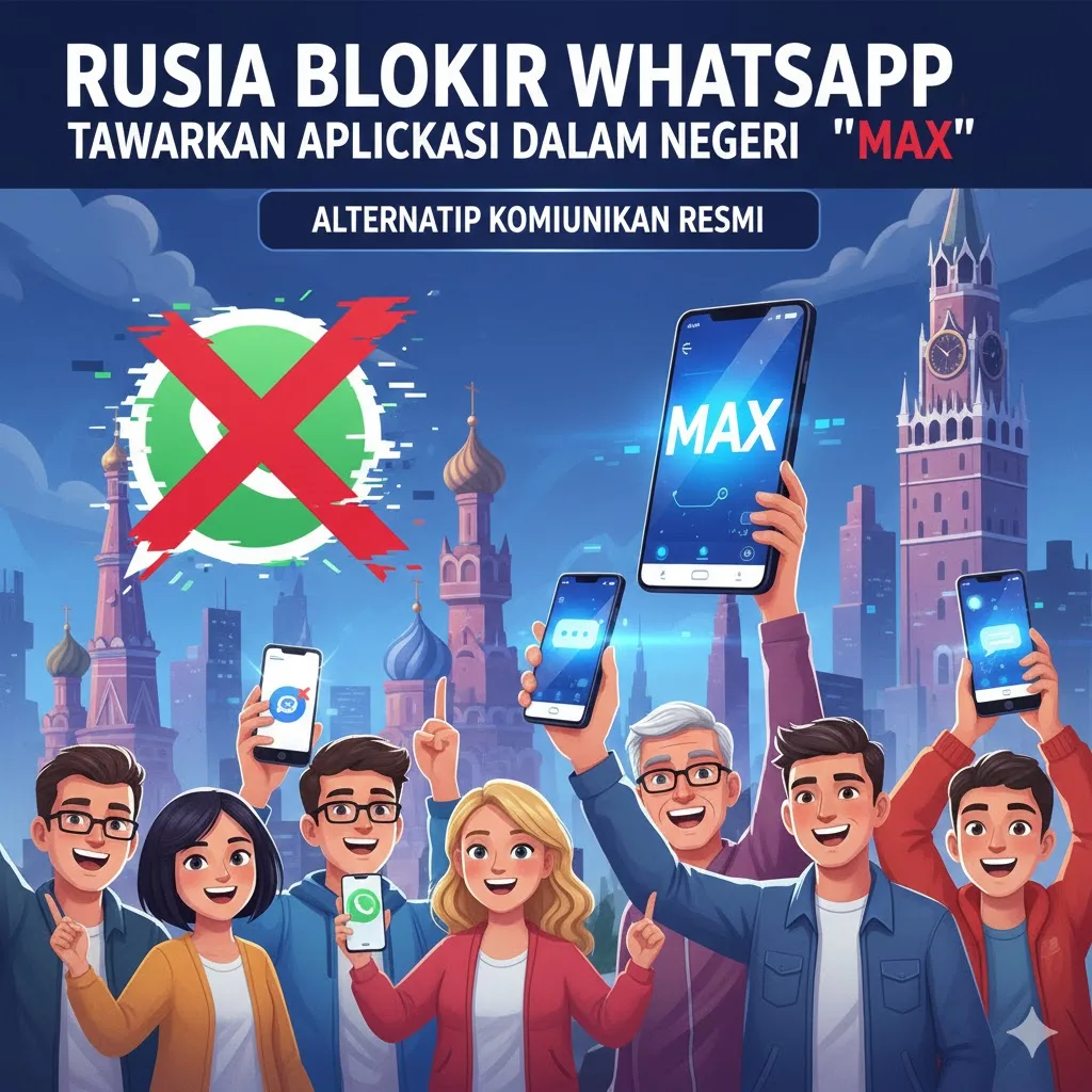 Rusia Eskalasi 'Tirai Besi Digital': Blokir WhatsApp, Dorong Migrasi ke Platform Domestik Max