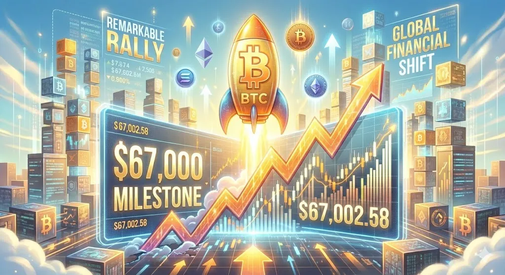 Penembusan Resistensi Krusial: Momentum Institusional Akselerasi Valuasi Bitcoin Lampaui Level $67.000