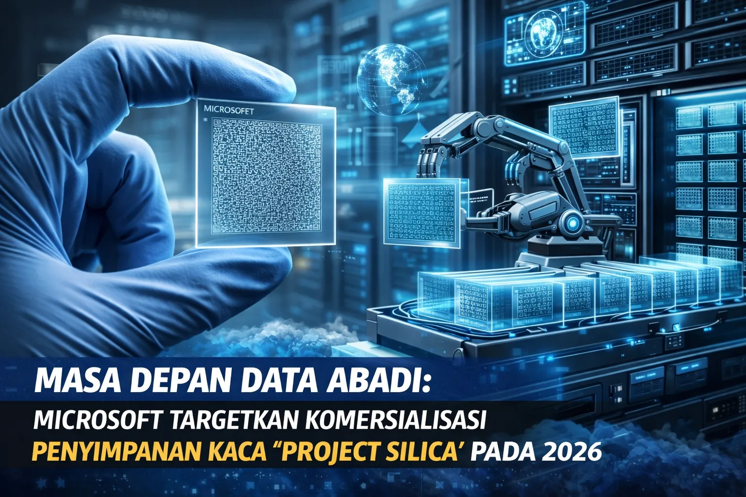 Masa Depan Data Abadi: Microsoft Targetkan Komersialisasi Penyimpanan Kaca 'Project Silica' pada 2026