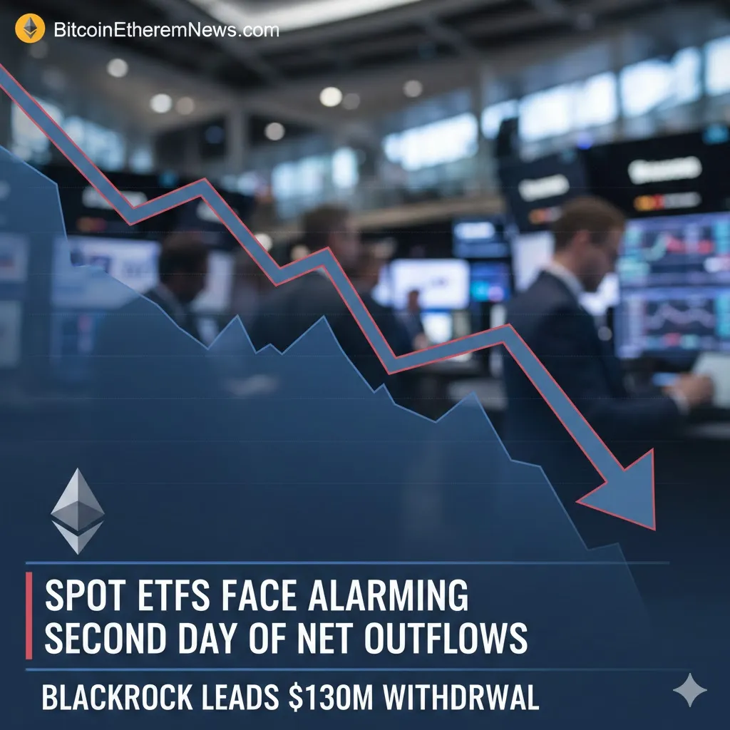 Sinyal Bahaya Institusi? ETF Ethereum BlackRock Pimpin Outflow Massal Sebesar $130 Juta!