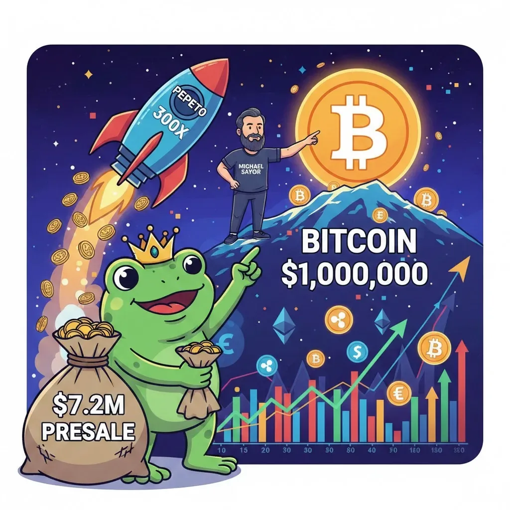 Saylor Ramal BTC Tembus $1 Juta, Sementara Pepeto 'Meledak' Lewati Angka $7,2 Juta dalam Presale!