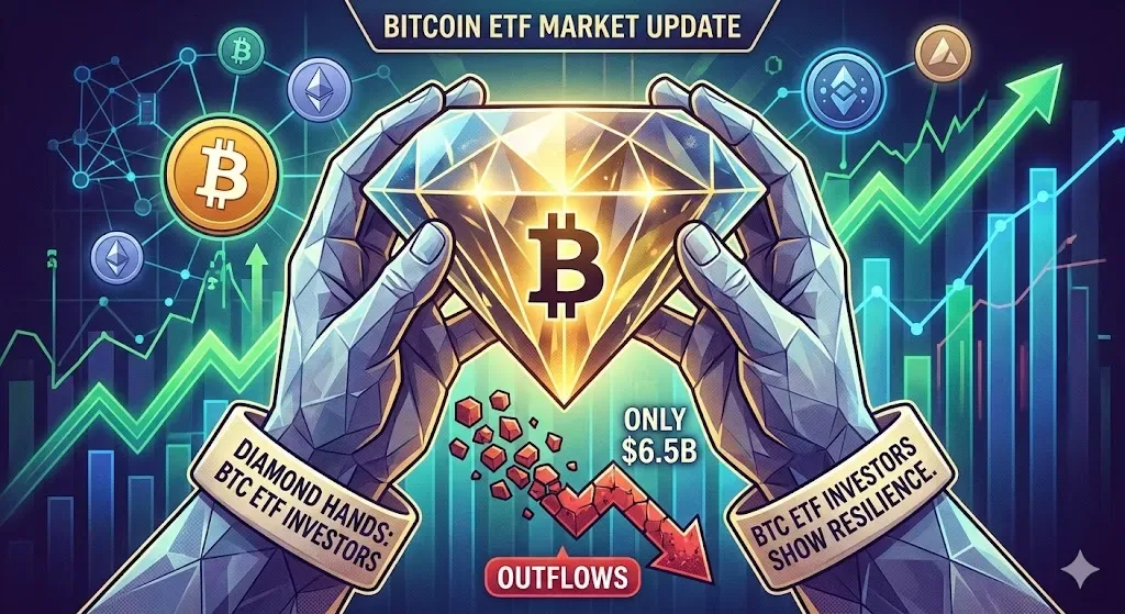 Fenomena 'Diamond Hands': Mengapa Outflow ETF Bitcoin Senilai $6,5 Miliar Justru Menjadi Sinyal Positif bagi Pasar?