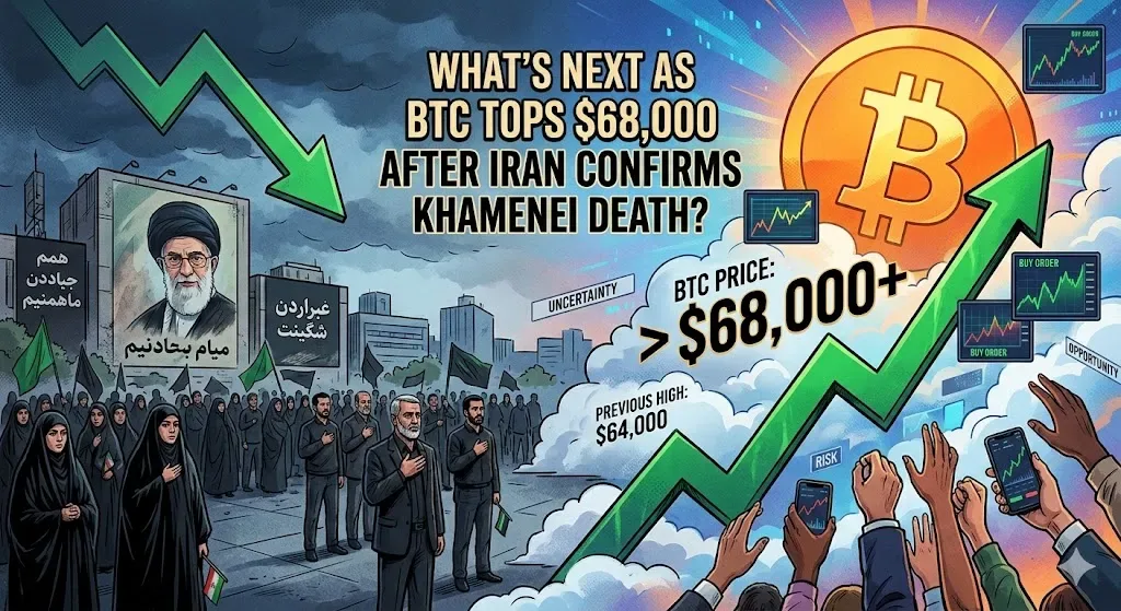 Bitcoin Tembus $68.000: Dampak Geopolitik Pasca Konfirmasi Kematian Ali Khamenei