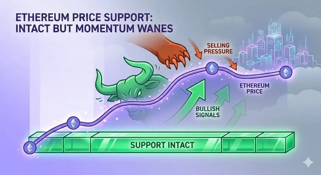 Ethereum di Persimpangan: Dukungan Harga Bertahan, Namun Momentum Bullish Mulai Memudar