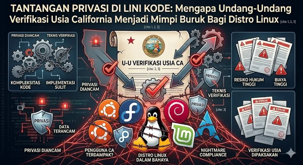 Tantangan Privasi di Lini Kode: Mengapa Undang-Undang Verifikasi Usia California Menjadi Mimpi Buruk Bagi Distro Linux