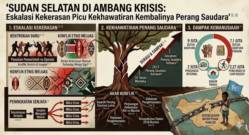 Sudan Selatan di Ambang Krisis: Eskalasi Kekerasan Picu Kekhawatiran Kembalinya Perang Saudara