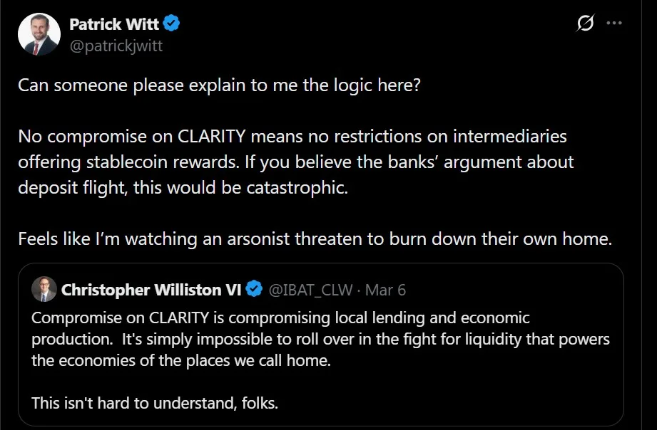 Perang Terbuka! Penasihat Kripto Trump Semprot Perbankan: "Kalian Bakal Bakar Rumah Sendiri Jika Tolak Crypto Clarity Act!"