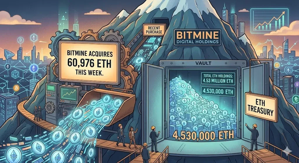 BitMine Menggila! Borong 60.976 ETH Hanya dalam Satu Minggu, Kini Total Cadangan Tembus 4,53 Juta Ethereum!