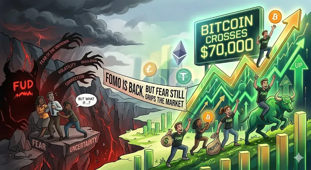 Bitcoin Tembus $70.000: Dilema Psikologi Pasar Antara Ledakan FOMO dan Ketakutan yang Masih Mengakar