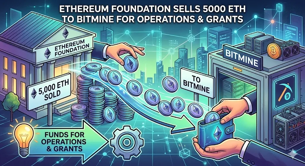 Strategi Keberlanjutan: Ethereum Foundation Jual 5.000 ETH ke Bitmine untuk Pendanaan Operasional dan Hibah