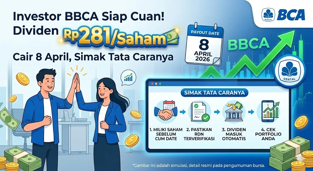 Investor BBCA Siap Cuan! Dividen Rp 281/Saham Cair 8 April, Simak Tata Caranya