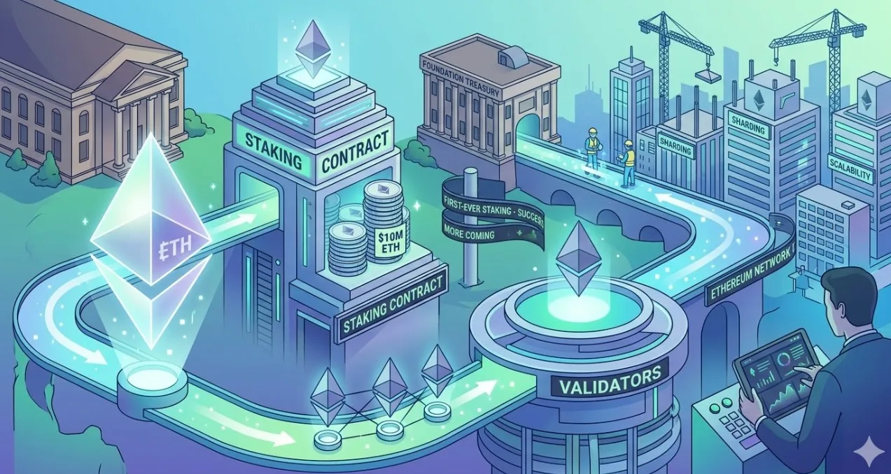 Ethereum Foundation Pindahkan ETH Senilai $10 Juta: Era Baru Strategi "Staking" Dimulai