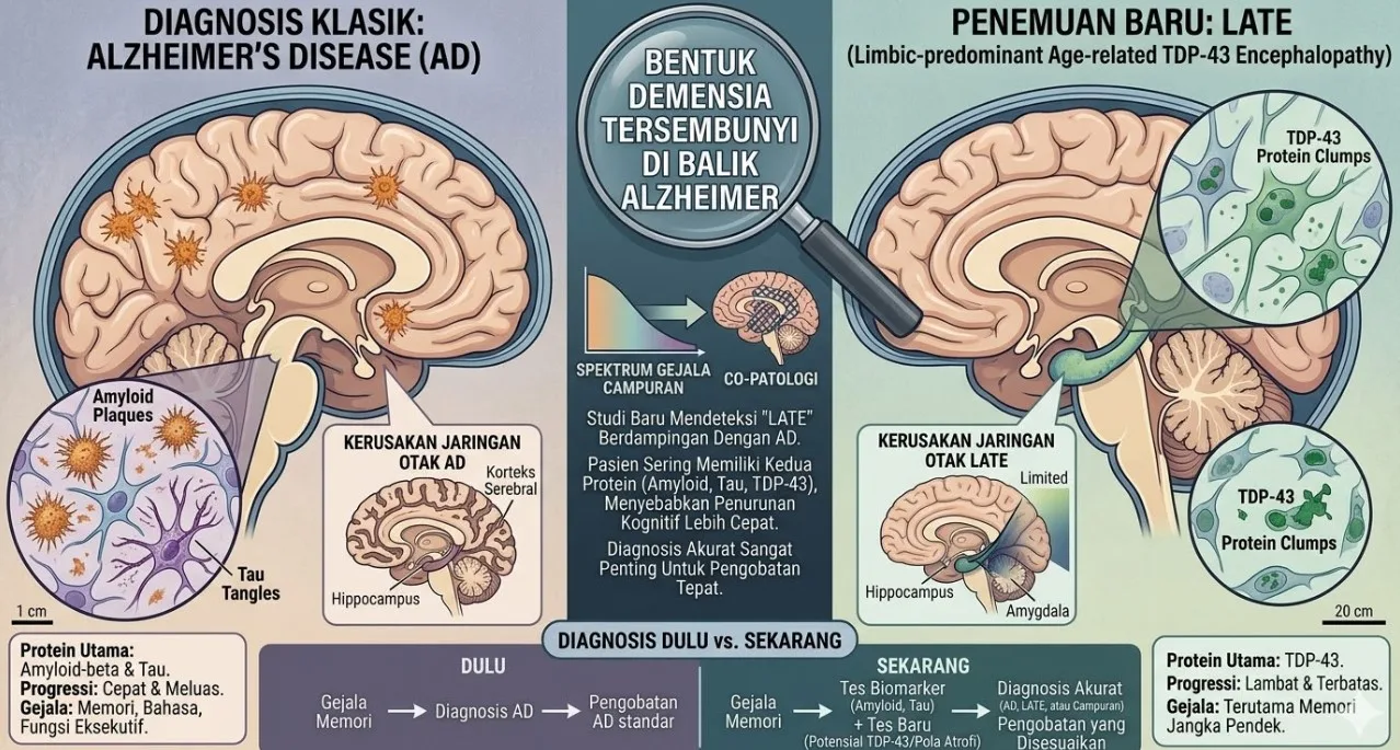 Demensia Tersembunyi: Studi Ungkap Penyakit LATE yang Sering Menyamar sebagai Alzheimer