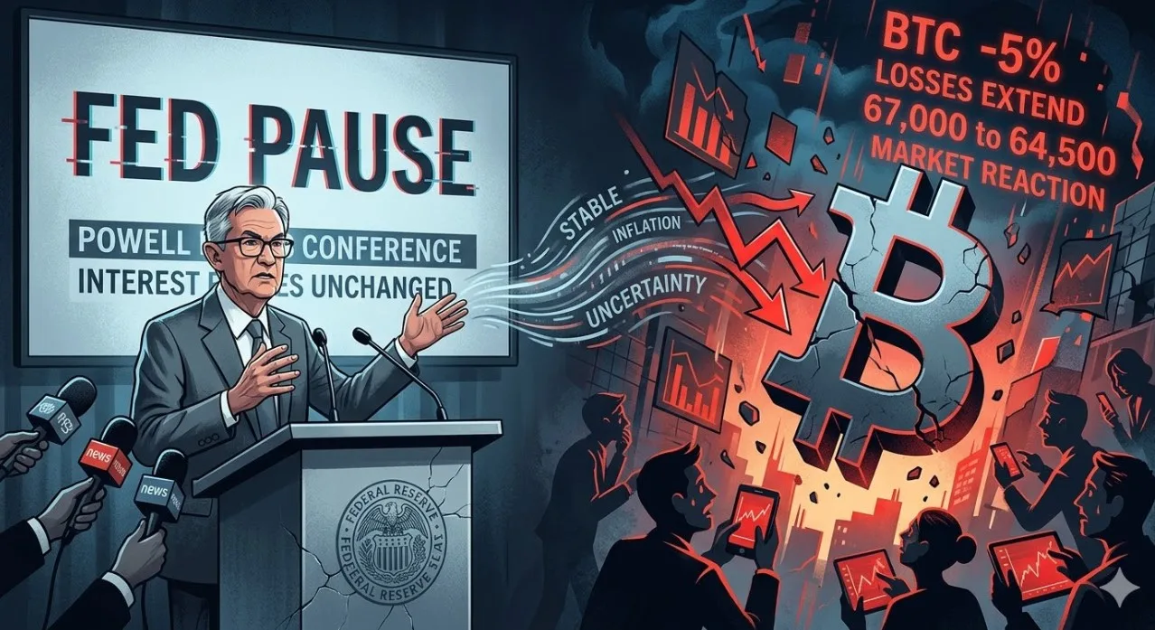 Realitas Pasar: Bitcoin Terkoreksi Saat Powell Beri Isyarat "Hawkish Pause"