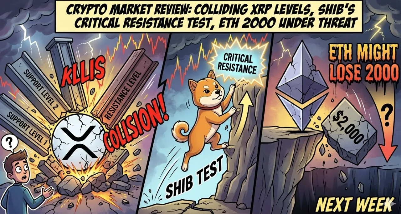 Review Pasar Kripto: Tabrakan Level XRP, Ujian SHIB, & Ethereum di Ambang $2.000