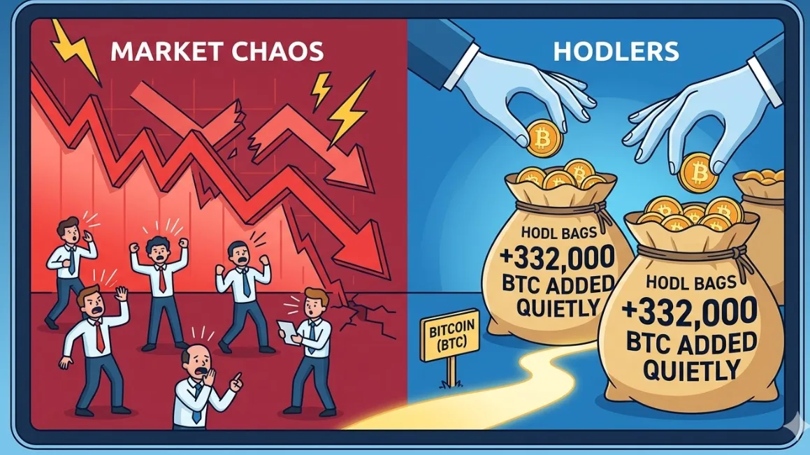 Akumulasi Senyap: HODLers Bitcoin Serap 332.000 BTC di Tengah Krisis Global