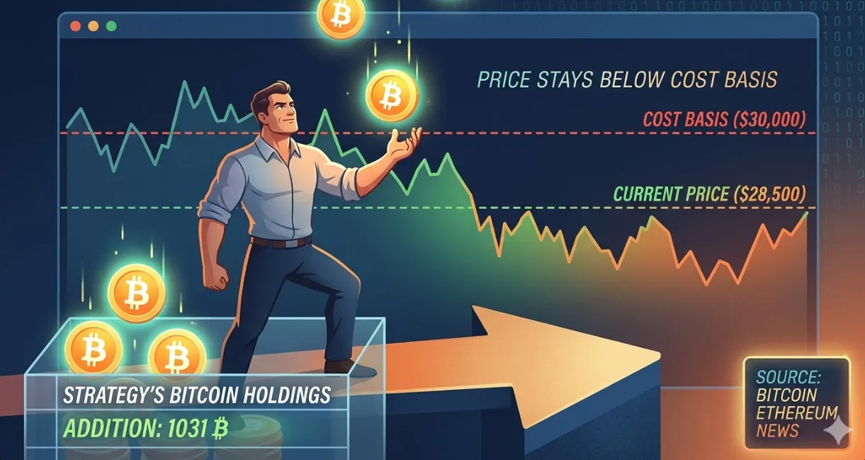 Lawan Arus: Strategi Institusi Tambah 1.031 BTC Saat Harga di Bawah Modal