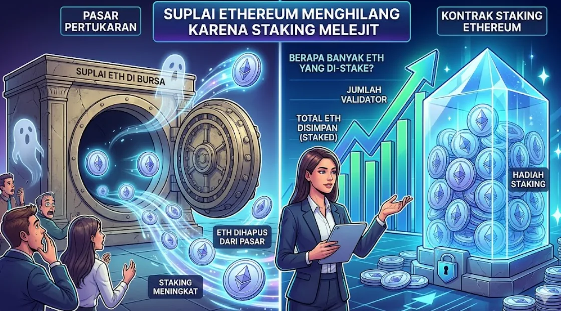 Suplai ETH "Lenyap" dari Pasar: Rekor Baru di Sektor Staking 2026
