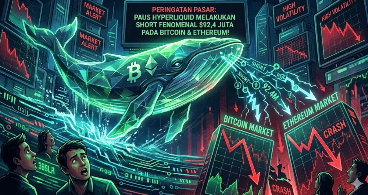 Market Alert! "Whale" Hyperliquid Pasang Taruhan Short $92,4 Juta pada BTC & ETH