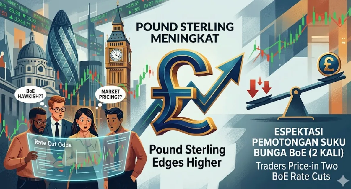 Fiat Rally! Pound Sterling Menguat Saat Pasar Taruhan pada Pemangkasan Suku Bunga BoE