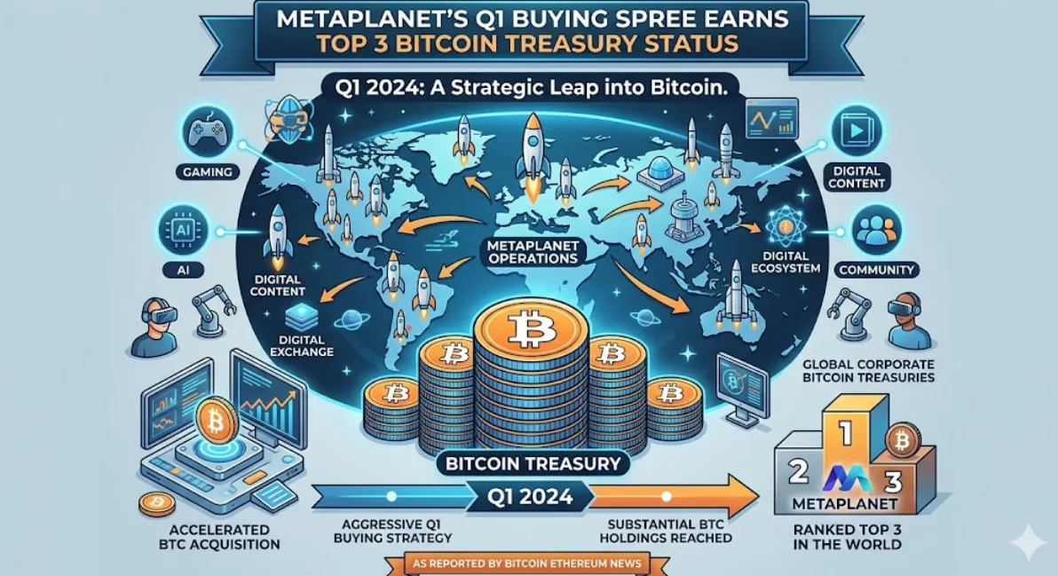 Corporate Whale! Metaplanet Masuk Top 3 Pemegang Bitcoin Korporasi Global Pasca-Aksi Beli Q1