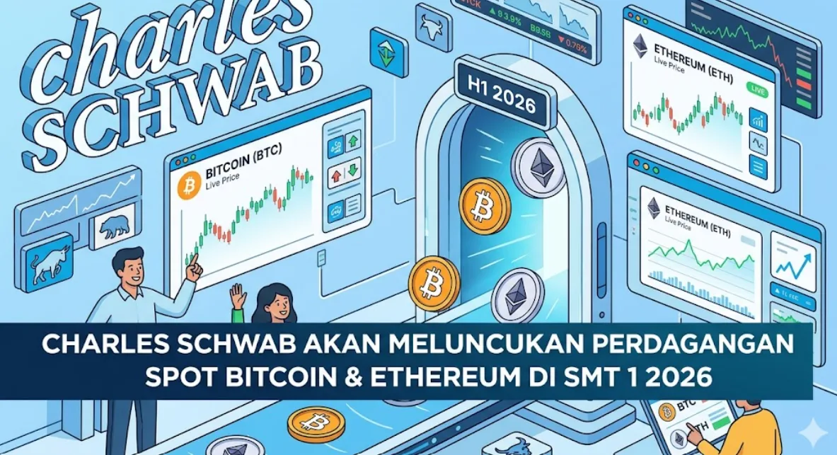 Institutional Bridge! Charles Schwab Siap Luncurkan Trading Spot BTC & ETH pada Semester I 2026