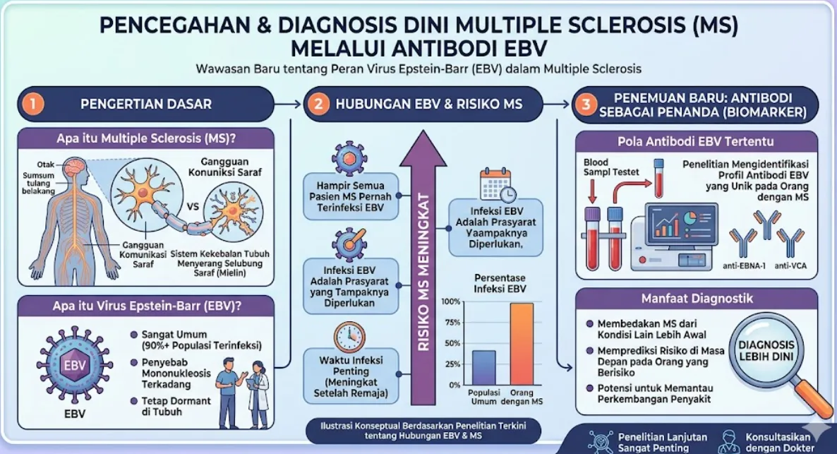 Medical Breakthrough! Antibodi Virus Epstein-Barr Jadi Kunci Diagnosis Dini Multiple Sclerosis 2026