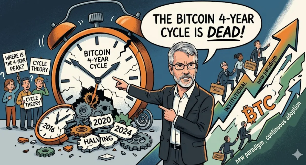 The Cycle is Dead! Michael Saylor Deklarasikan Kematian Siklus 4-Tahunan Bitcoin 2026