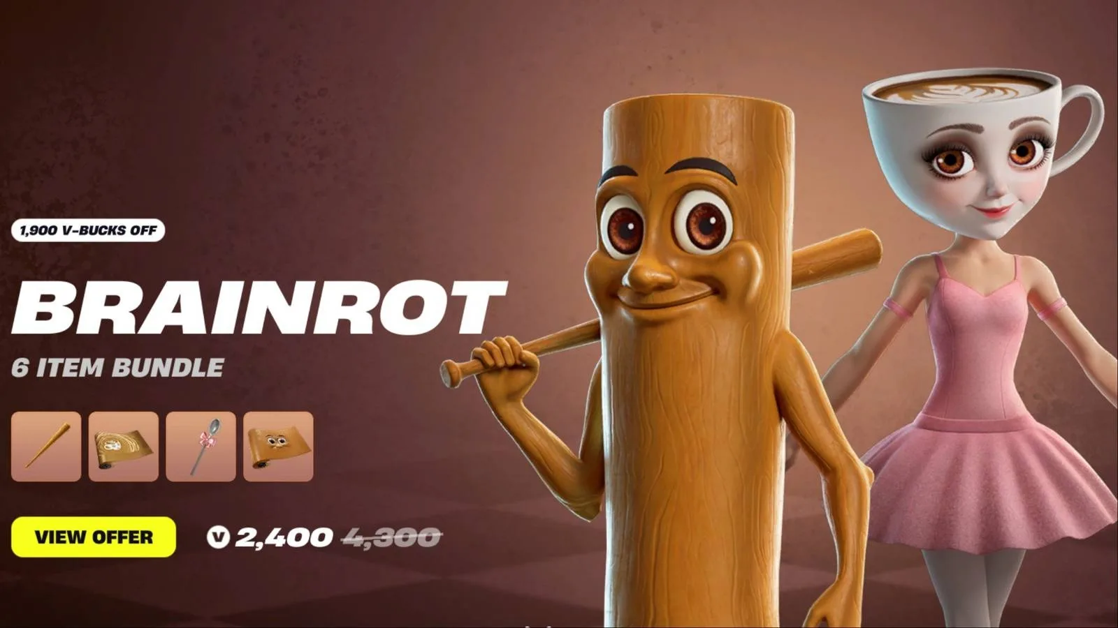 Skin 'Brainrot' Fortnite Ternyata Langsung Laris Manis di Item Shop Meski Tuai Kontroversi