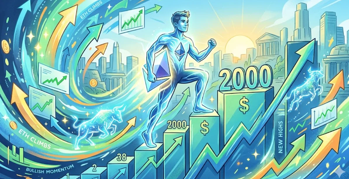 ETH Melambung! Ethereum Tembus $2.000 Saat Momentum Bullish Kembali Menguasai Pasar