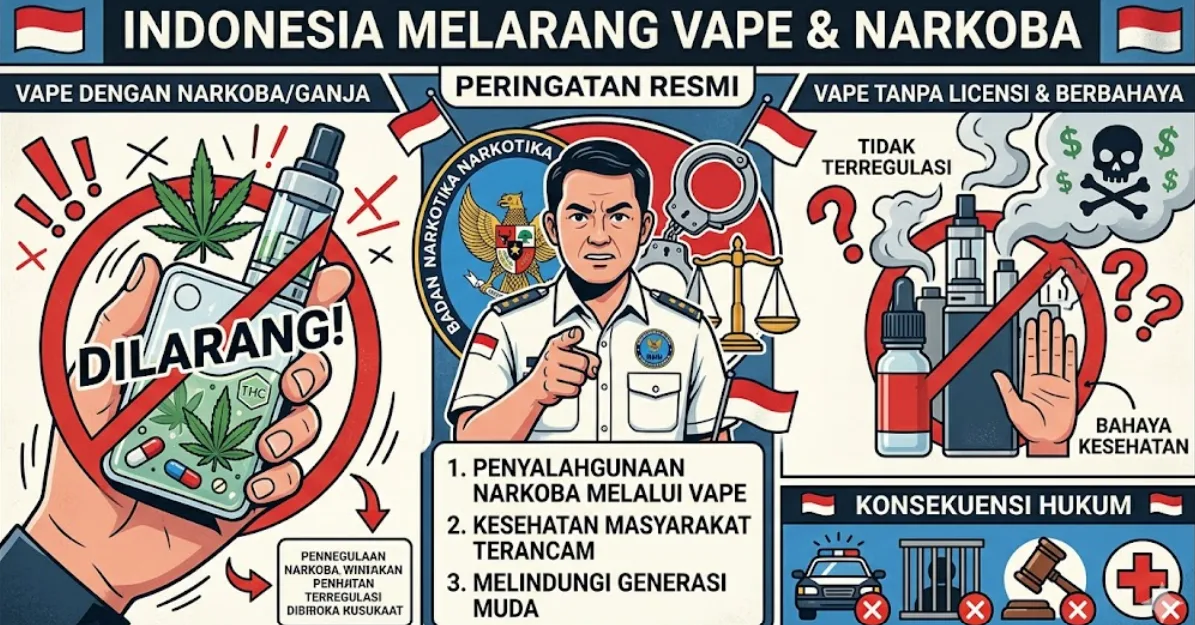 Langkah Tegas! Indonesia Pertimbangkan Larangan Total Vape demi Berantas Narkotika