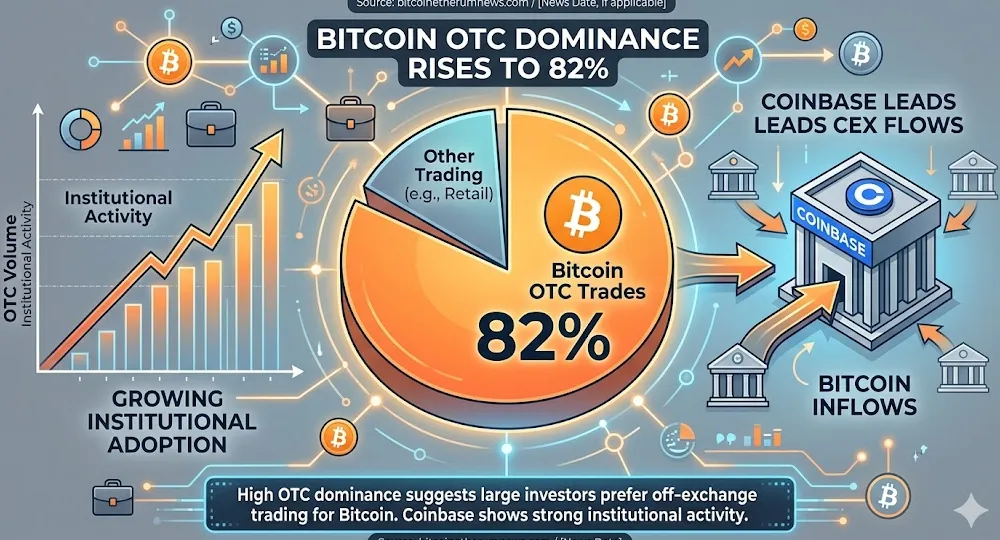 Dominasi OTC Melejit ke 82%: Institusi Mulai Kendalikan Arus Bitcoin