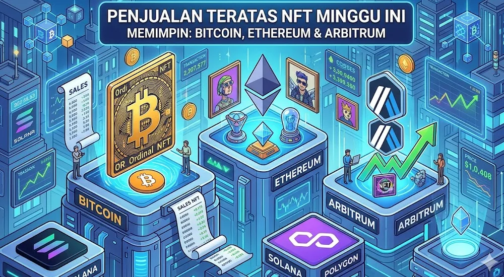 Resiliensi Kreatif: Bitcoin, Ethereum, dan Arbitrum Puncaki Penjualan NFT Mingguan