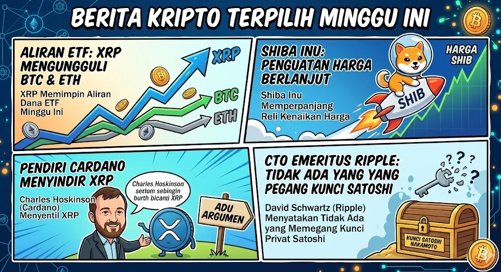 Rangkuman Mingguan: XRP Kalahkan BTC/ETH dalam Aliran ETF, Shiba Inu Masih Membara